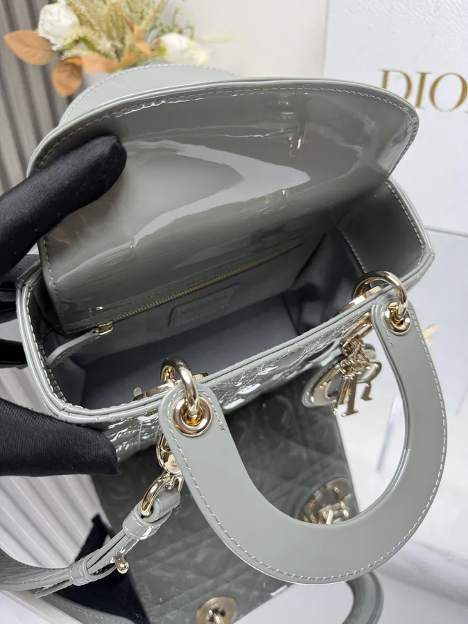 Lady Dio.r My ABC Rock Gray Patent Leather