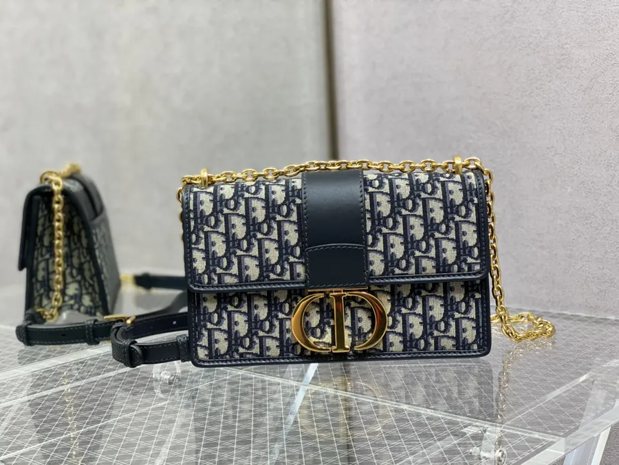 Montaigne 30 Series Blue Leather Bag