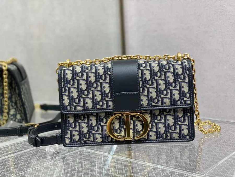 Montaigne 30 Series Blue Leather Bag
