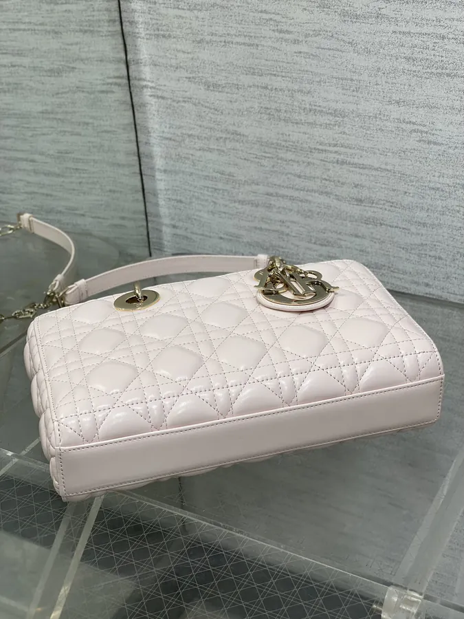 Large Sakura Pink D Joy Bag with Classic Check Design