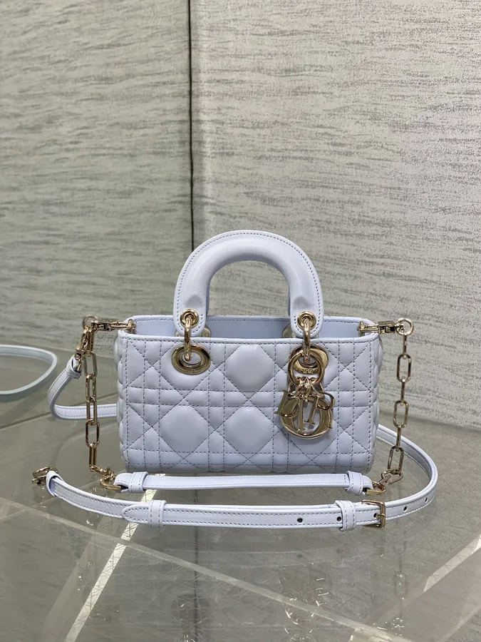 Mini D Joy Bag 2023 Vintage Style Leather Tote