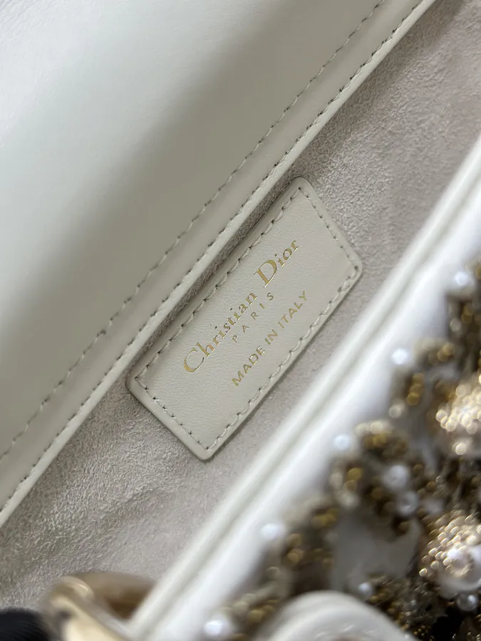 Lady D Joy Mini Embroidered Grain Pearl Handbag