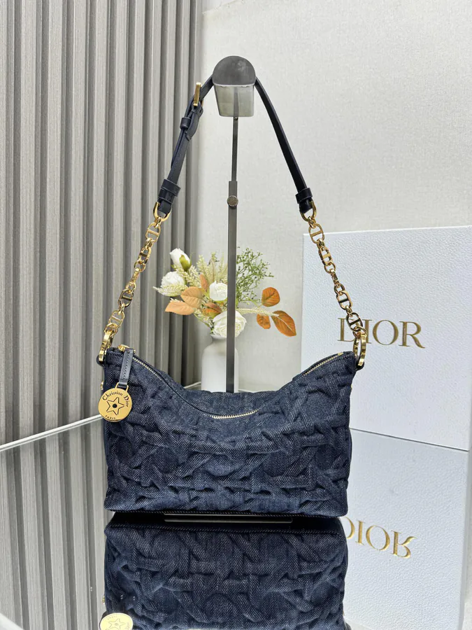 Cistian Paris Star Hobo Chain Bag with Leather Strap