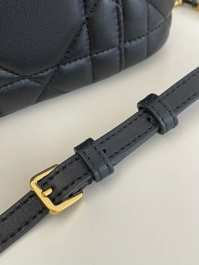 30 Montaigne Mini Vanity Bag in Black Calfskin
