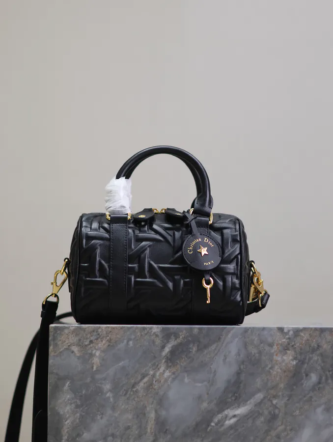 Groove 20 Handbag Small Black Embossed Chevron