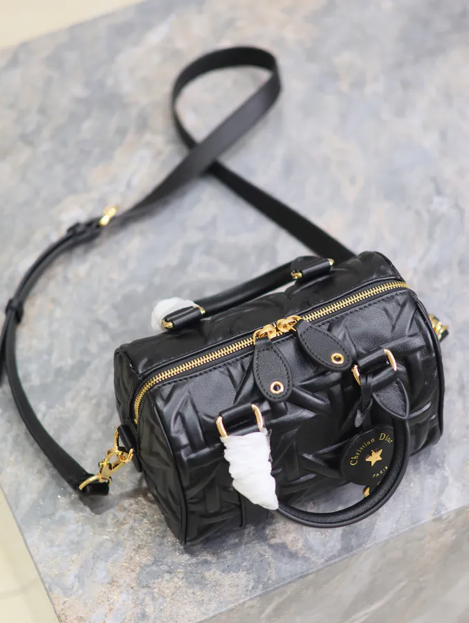 Groove 20 Handbag Small Black Embossed Chevron