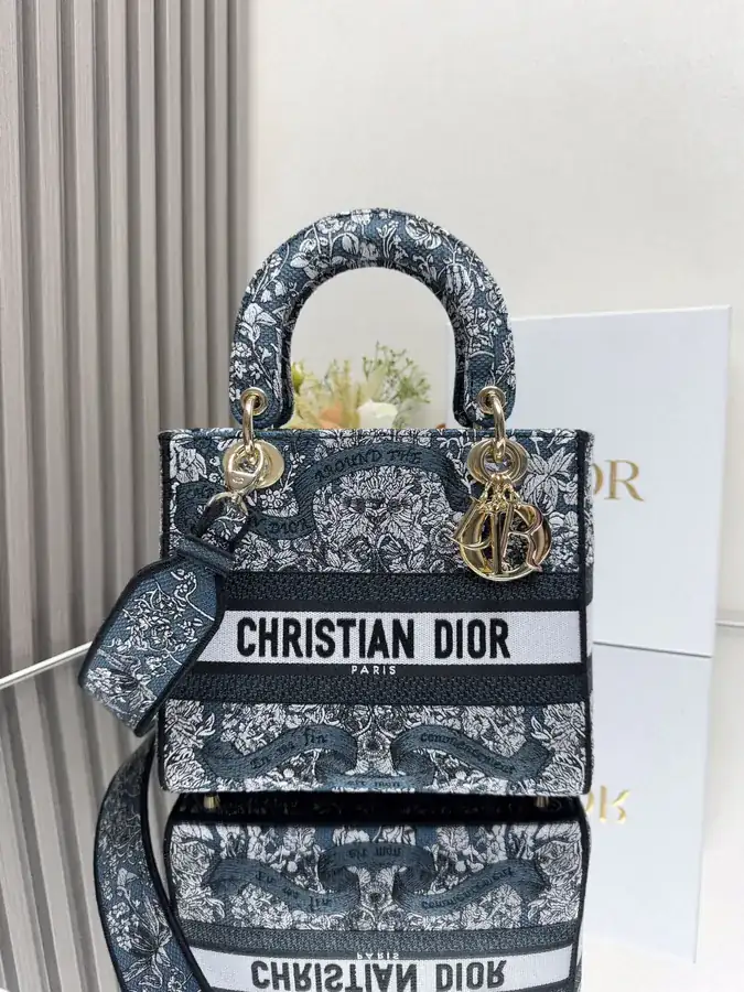 Christian Dior Star Green Five Patch Embroidered Lady Bag
