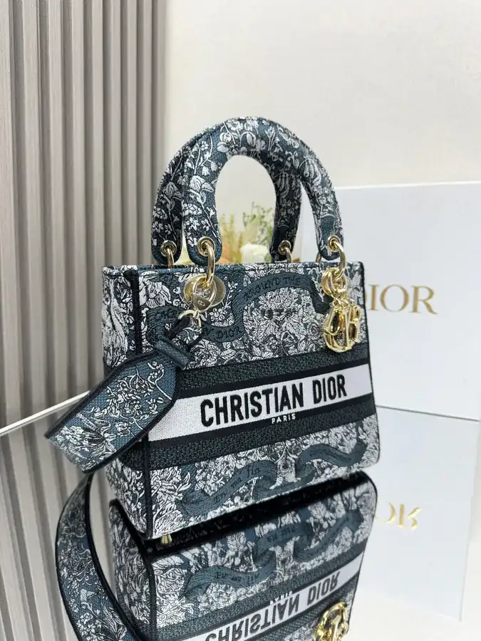 Christian Dior Star Green Five Patch Embroidered Lady Bag