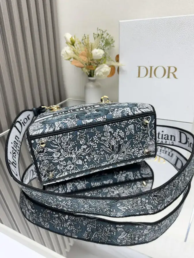 Christian Dior Star Green Five Patch Embroidered Lady Bag