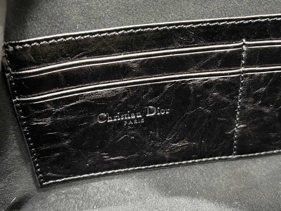 Cistian Paris Star Hobo Chain Bag Black Grained Calfskin