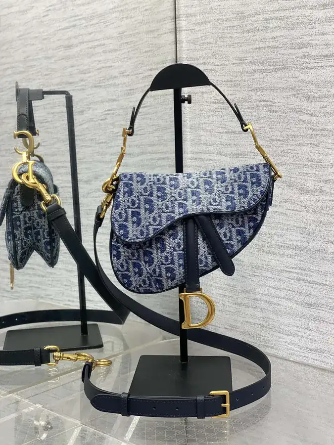 Saddle Denim Series Bucket Bag Vintage Style