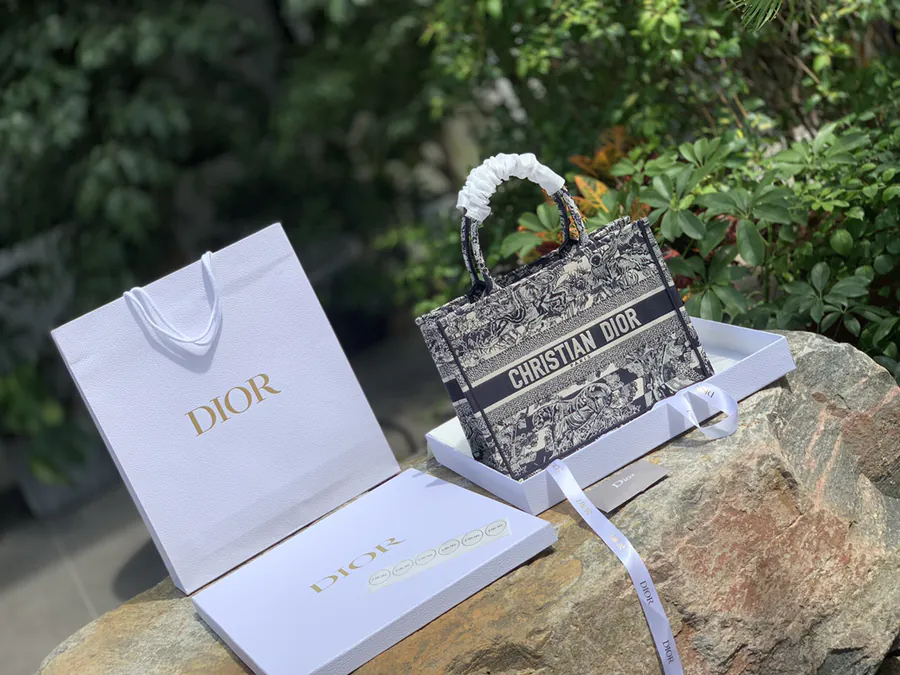 D Brand Blue Tiger Tote with Striped Design