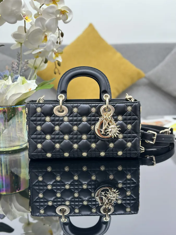 Lady D Joy Crossbody with Gold Sun Studs