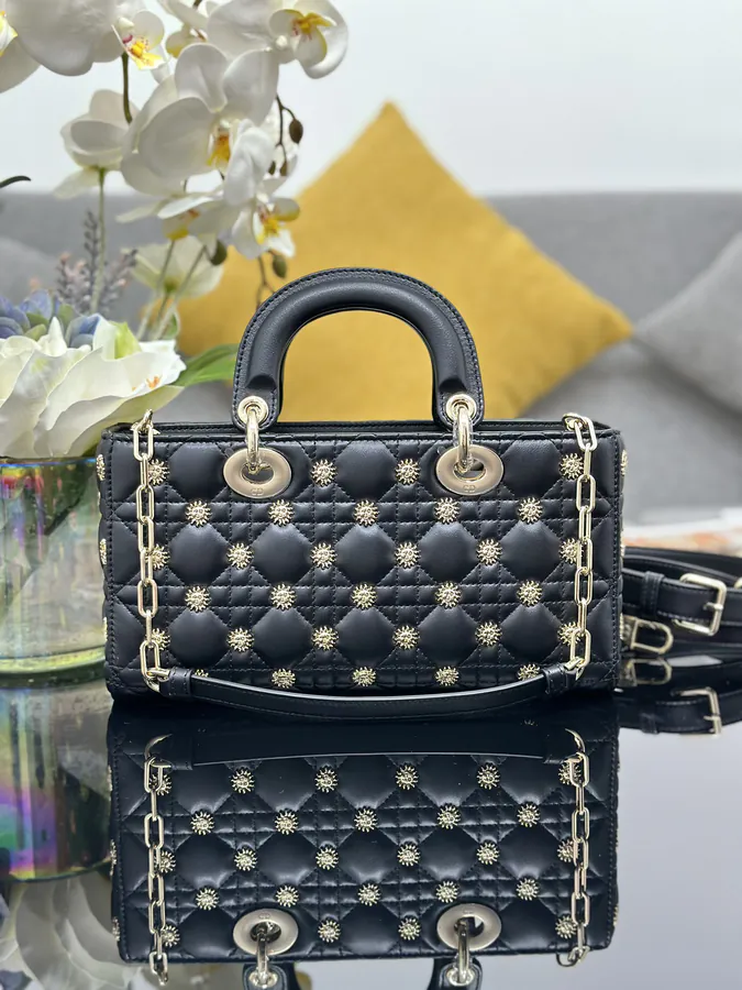 Lady D Joy Crossbody with Gold Sun Studs