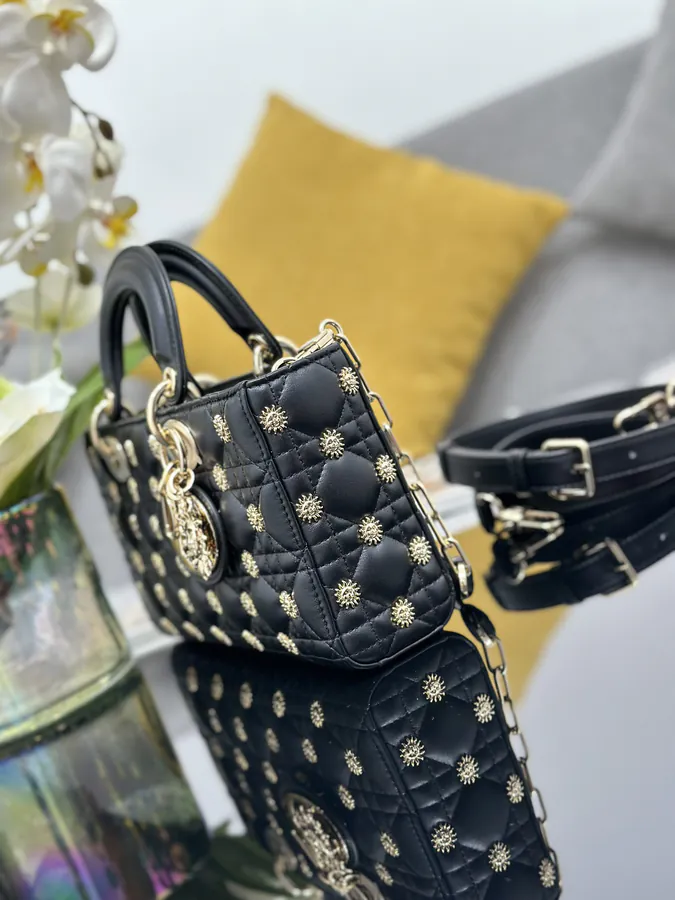Lady D Joy Crossbody with Gold Sun Studs