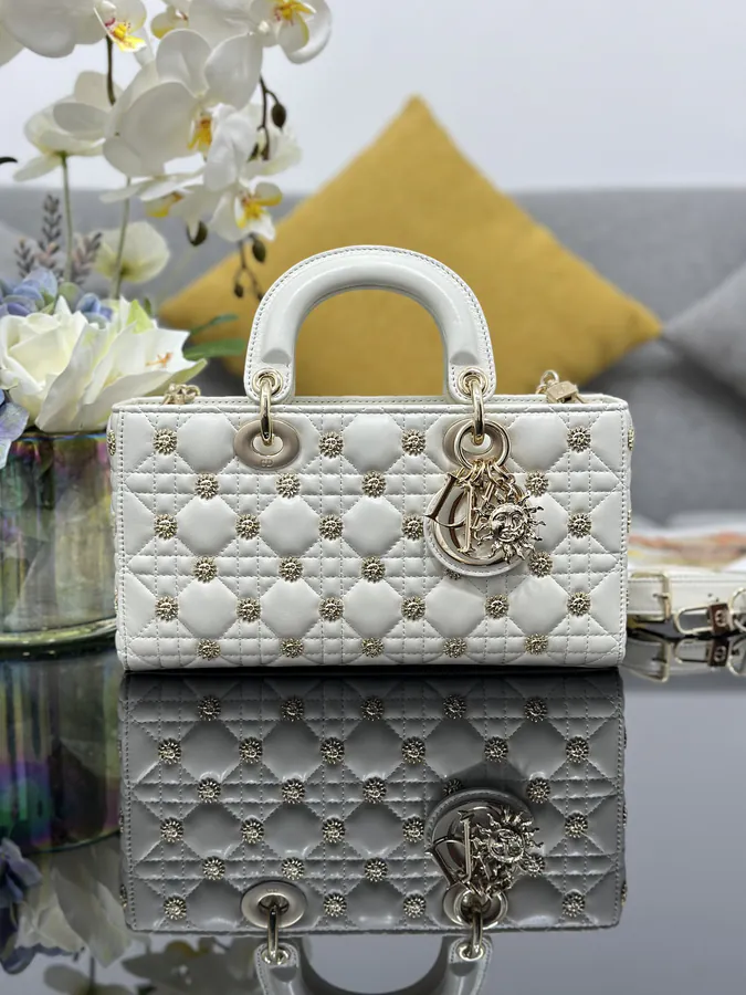Lady D Joy Crossbody with Gold Sun Studs