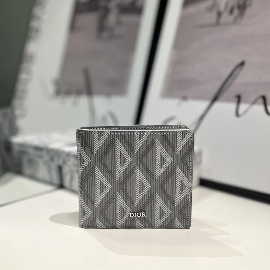 Marc Bohan Diamond Wallet in Grained Calfskin