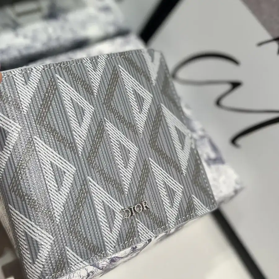 Marc Bohan Diamond Wallet in Grained Calfskin