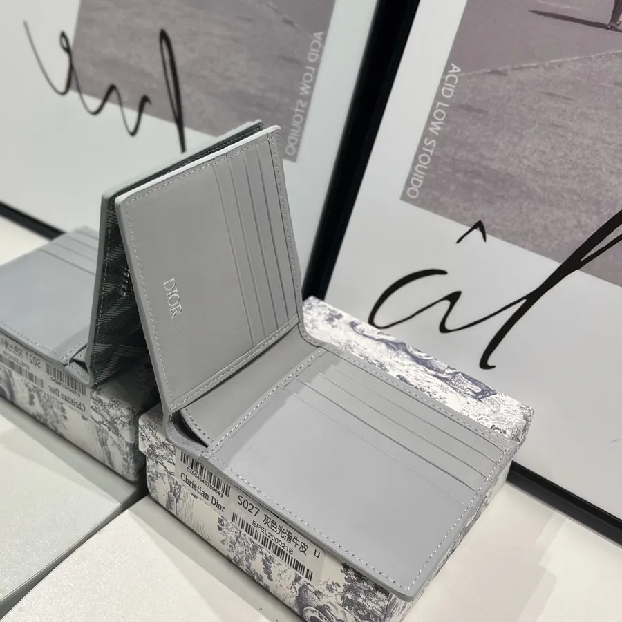 Marc Bohan Diamond Wallet in Grained Calfskin