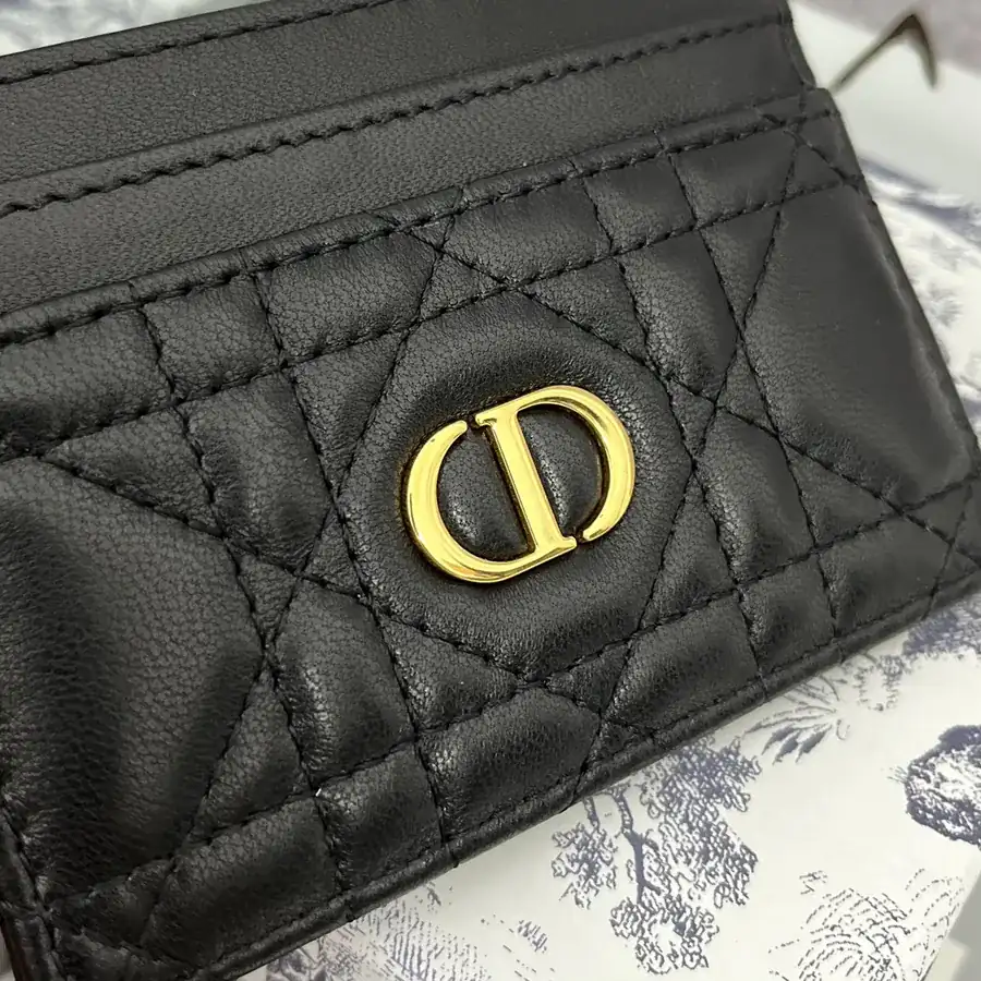 Caro Five Compartment Wallet in Grained Calfskin