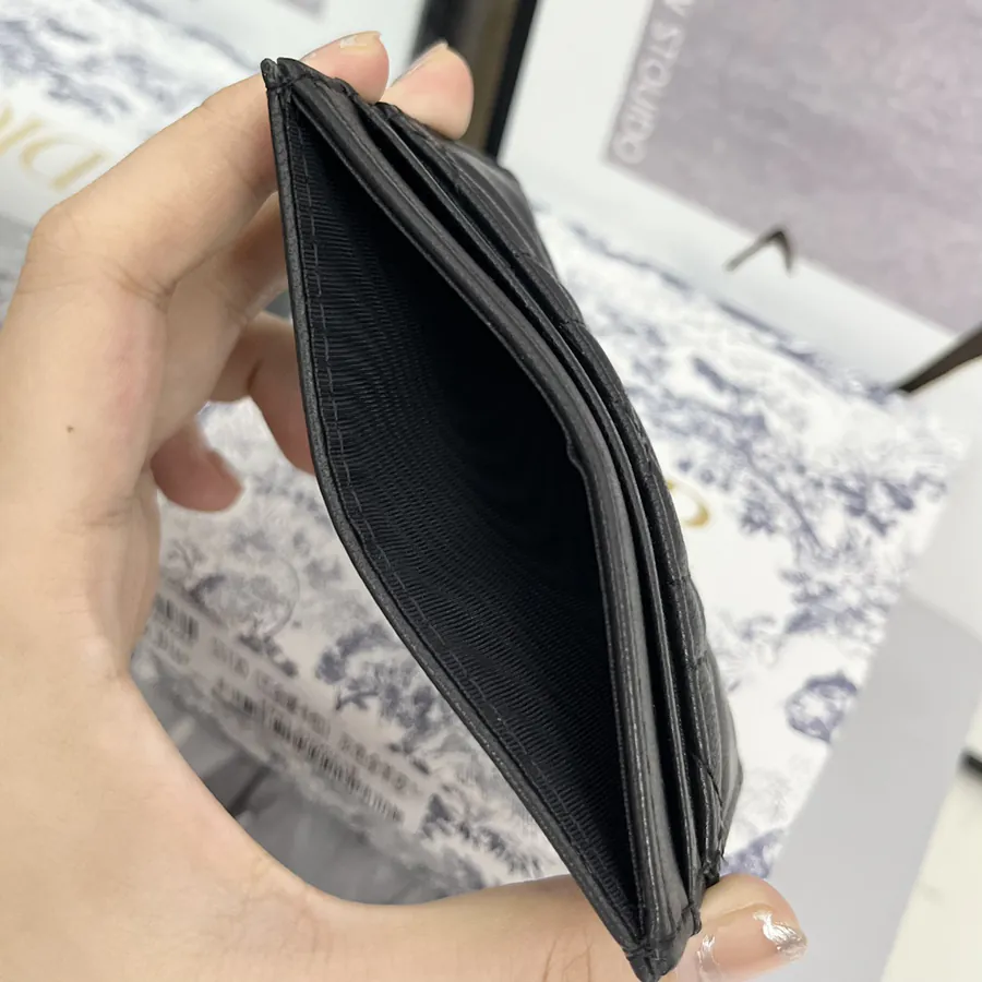Caro Five Compartment Wallet in Grained Calfskin