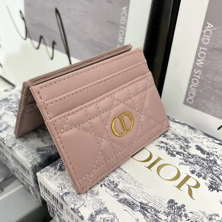 Caro Five Compartment Wallet in Black Soft Leather with Woven Pattern