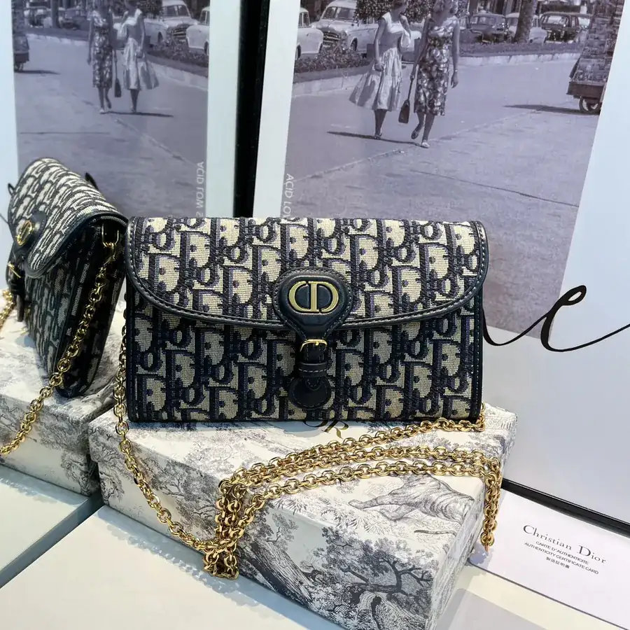 Bobby Chain Bag Classic Blue Oblique Design