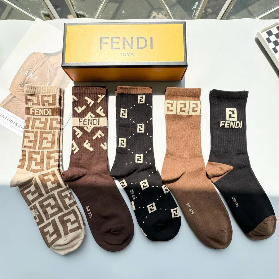 P45 Pack · Classic Double F Logo Cotton Socks