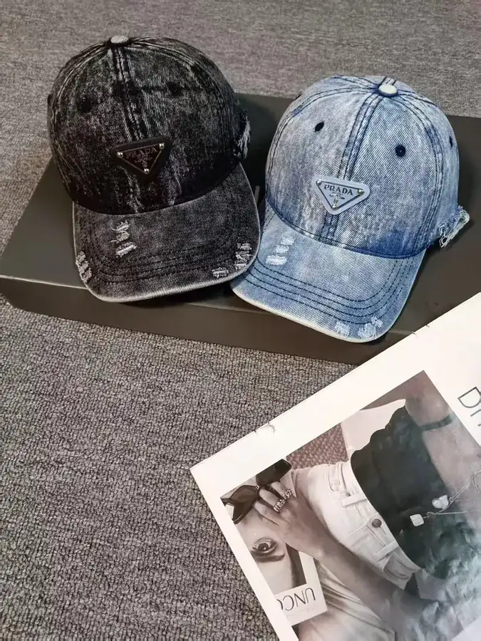 P Family Water Brushed Denim Baseball Cap