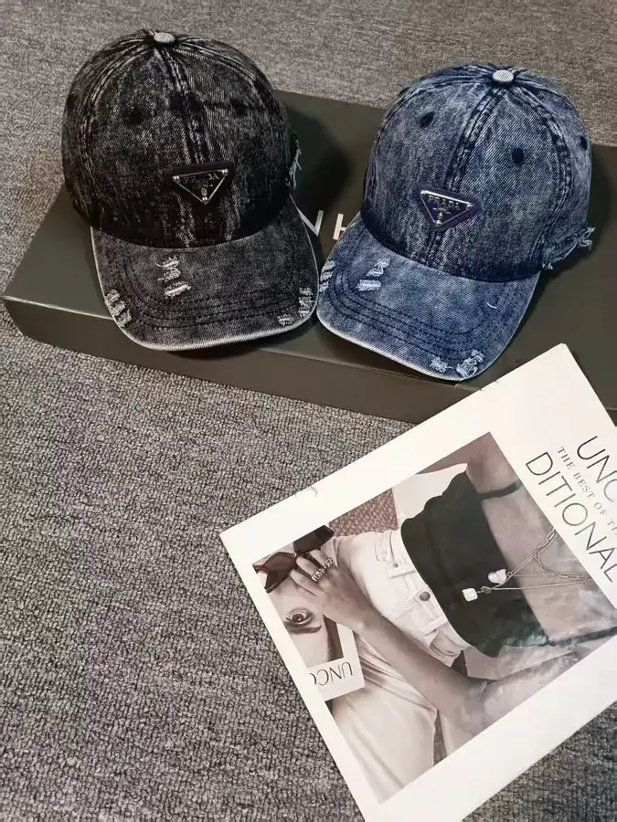 P Family Water Brushed Denim Baseball Cap
