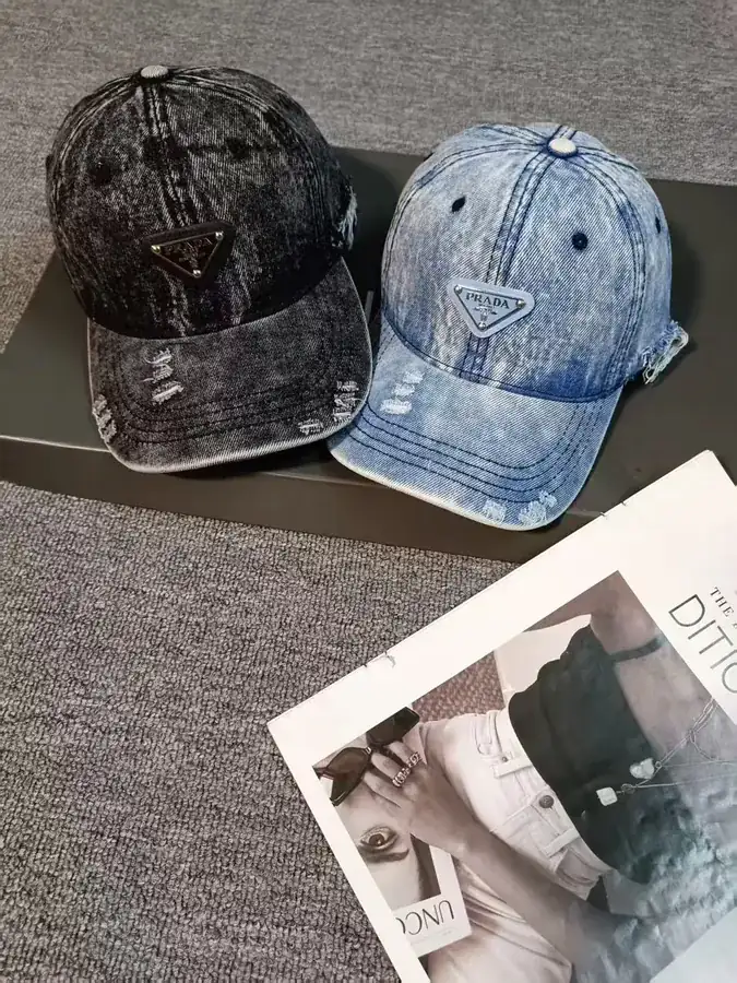 P Family Water Brushed Denim Baseball Cap