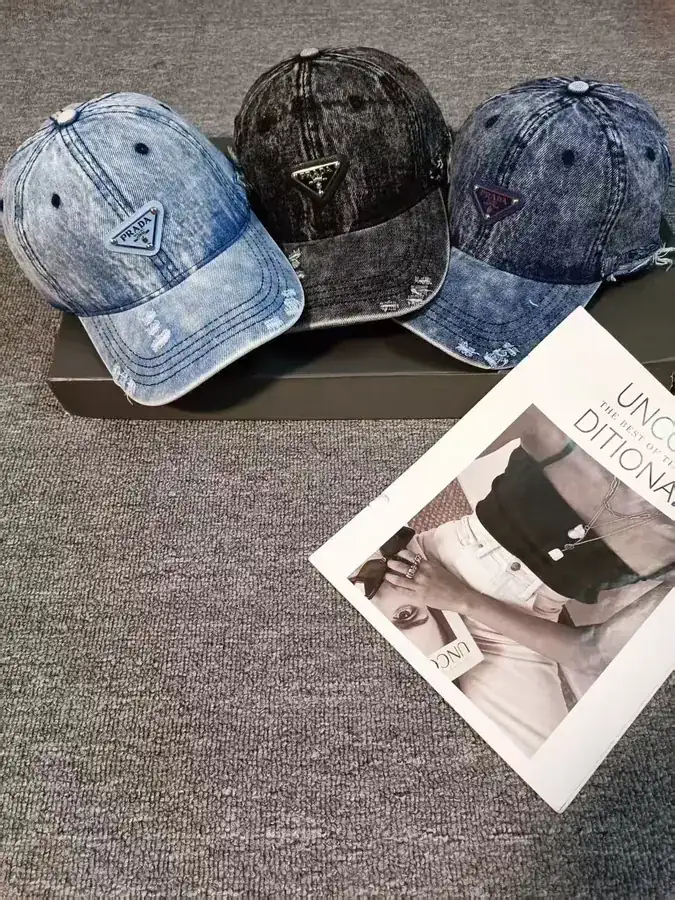 P Family Water Brushed Denim Baseball Cap