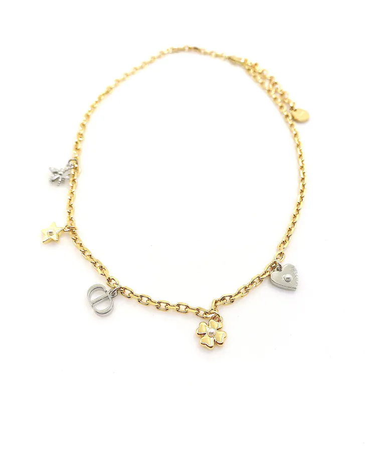 P55 D*or Latest Double Color Multi Element Necklace