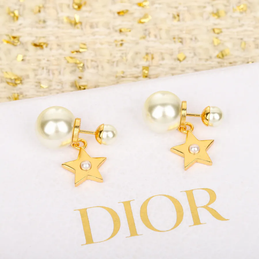 D!or 25 Star shaped Pearl Earrings