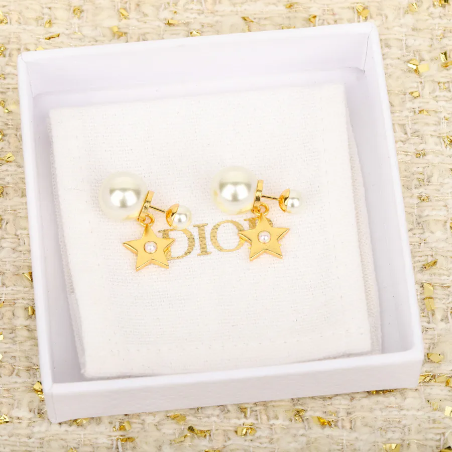 D!or 25 Star shaped Pearl Earrings