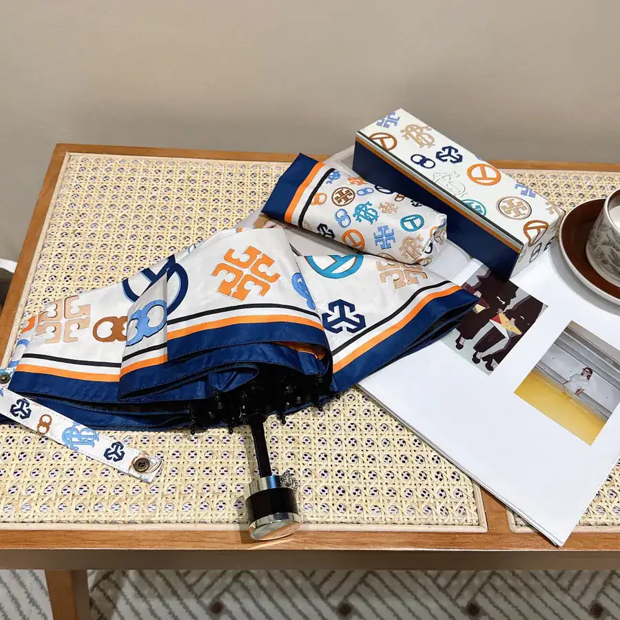 Tory Burch Classic Pocket Umbrella with Convenient Hook
