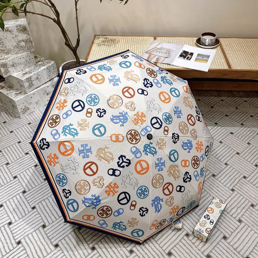 Tory Burch Classic Pocket Umbrella with Convenient Hook