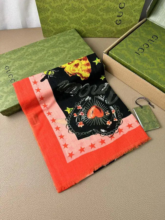 G Family Cashmere Print Scarf