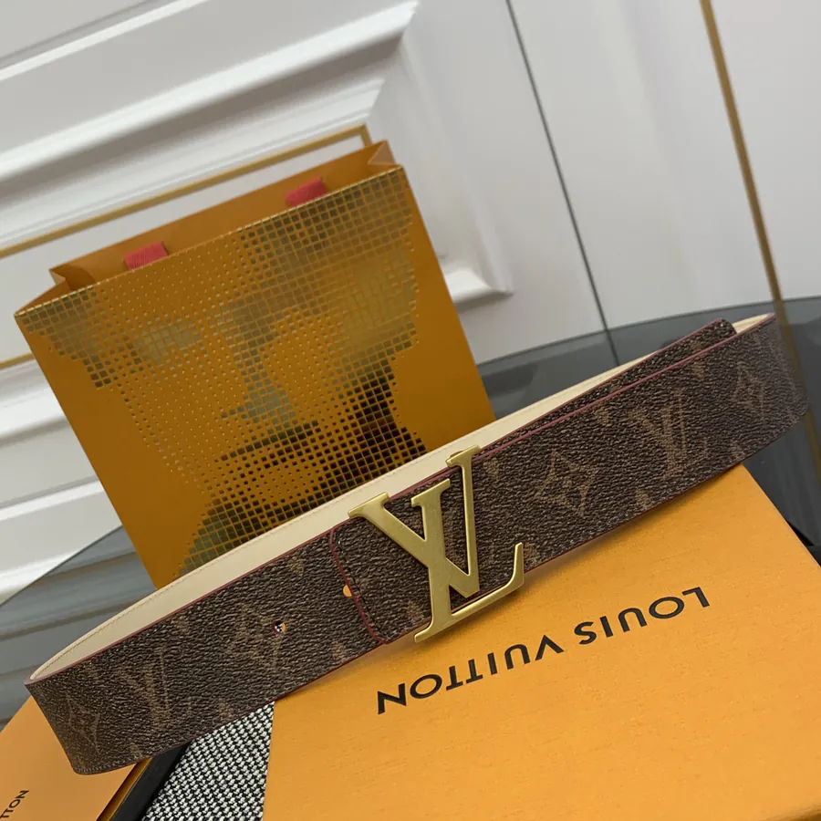 Pharrell Williams New Steamer Monogram Canvas Belt with LV Initiales