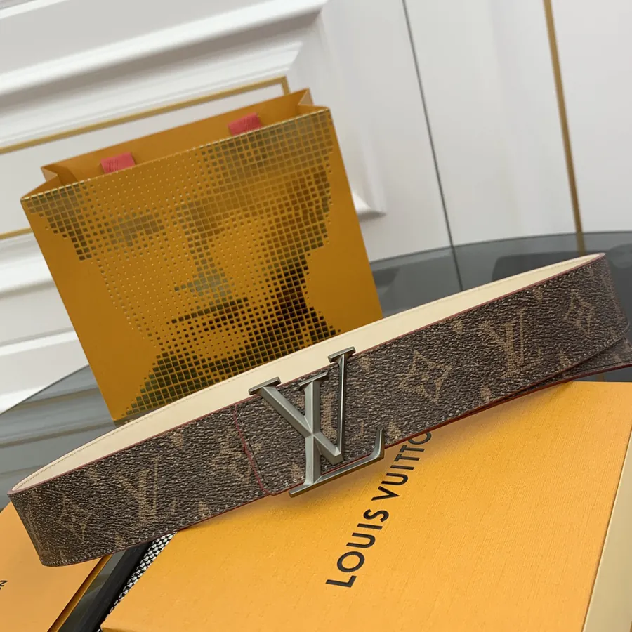 Pharrell Williams New Steamer Monogram Canvas Belt with LV Initiales