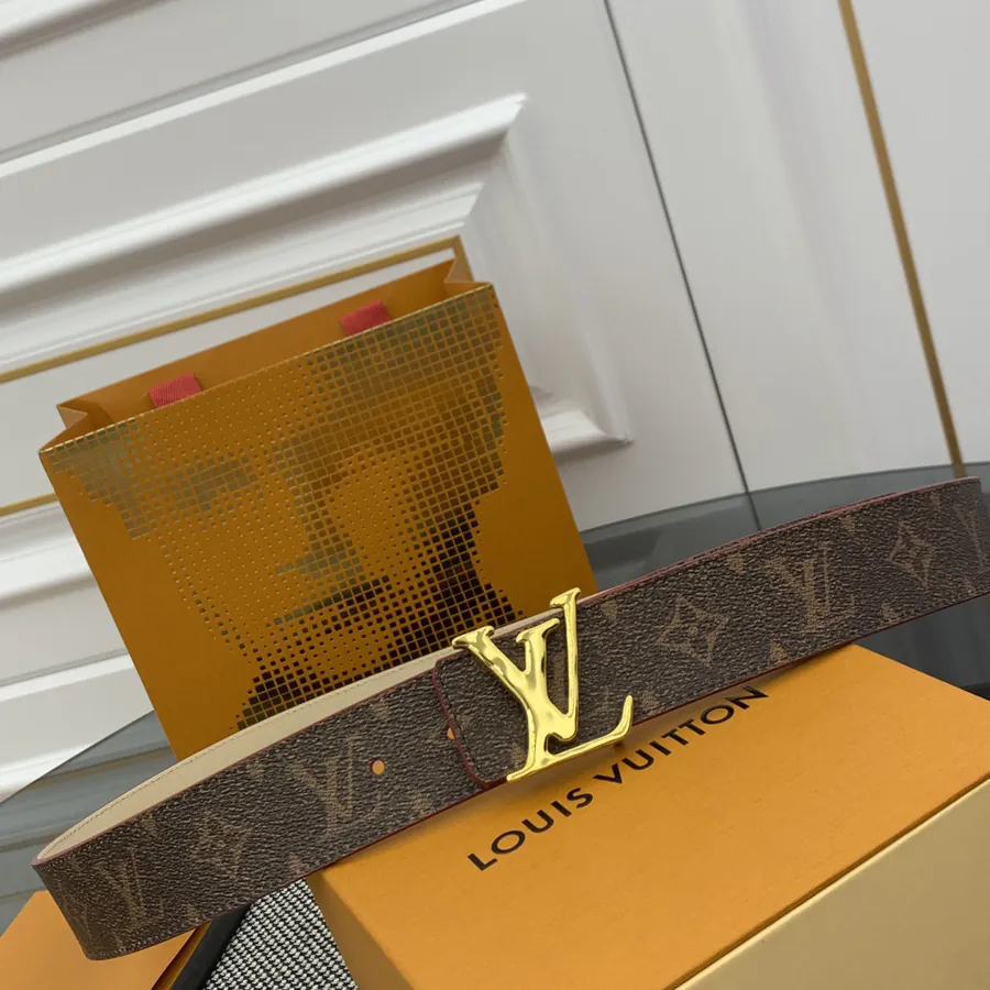 Pharrell Williams New Steamer Monogram Canvas Belt with LV Initiales