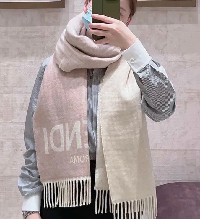 FF Latest Launch Double Sided Double Color Jacquard Gradient Scarf