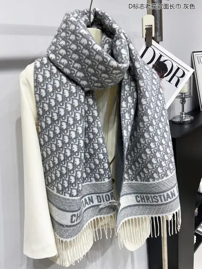 D Logo Monogram Double sided Scarf