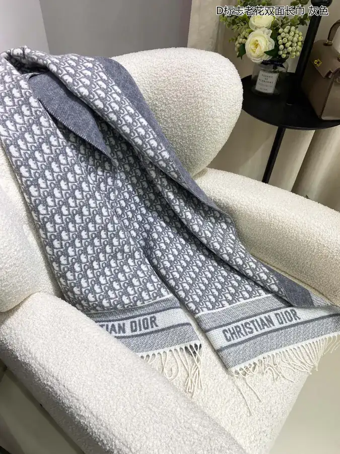 D Logo Monogram Double sided Scarf