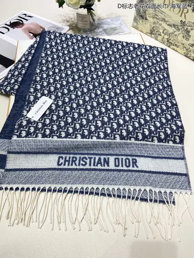 D Logo Monogram Double sided Shawl
