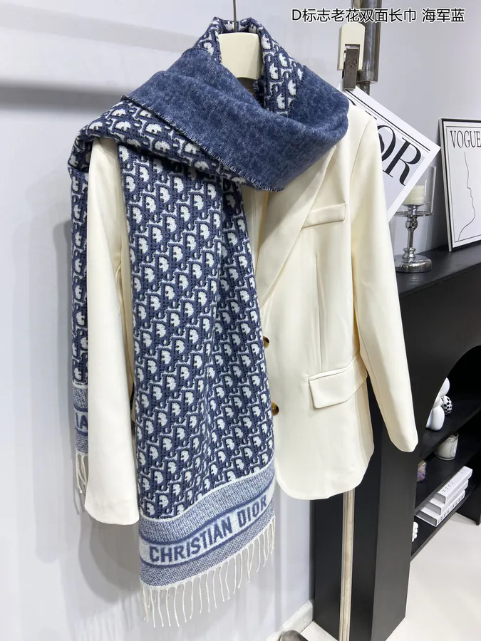 D Logo Monogram Double sided Shawl