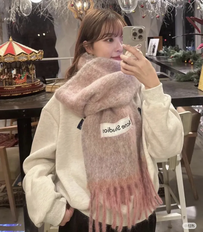 Classic Large Tasselled Cashmere Scarf by ACNE