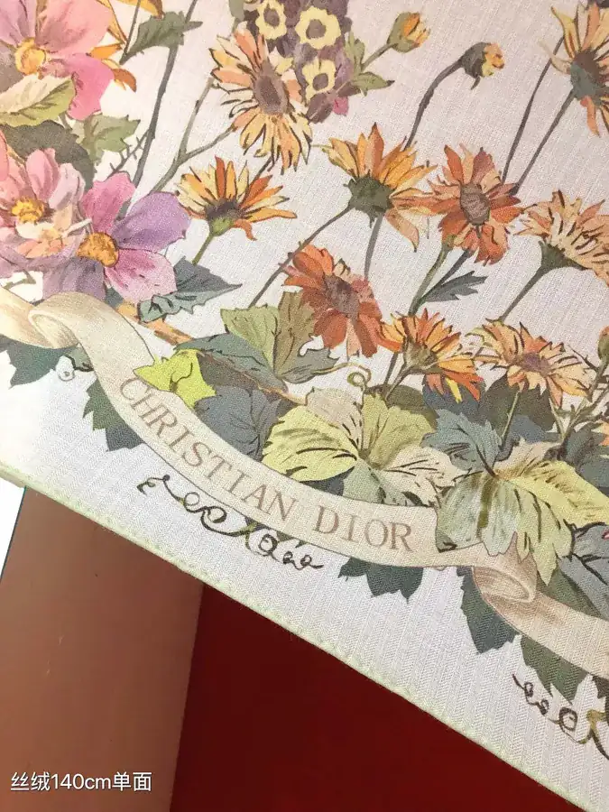 Original D Home 140cm Velvet Scarf with 4 Saisons Été Soleil Print