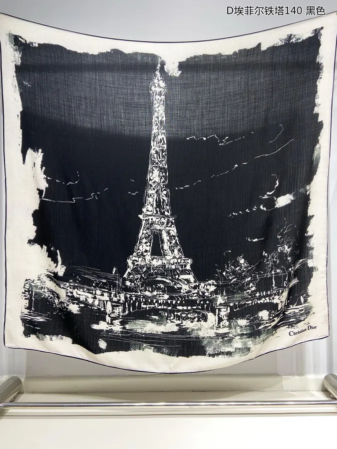 D House Eiffel Tower 140cm Square Scarf