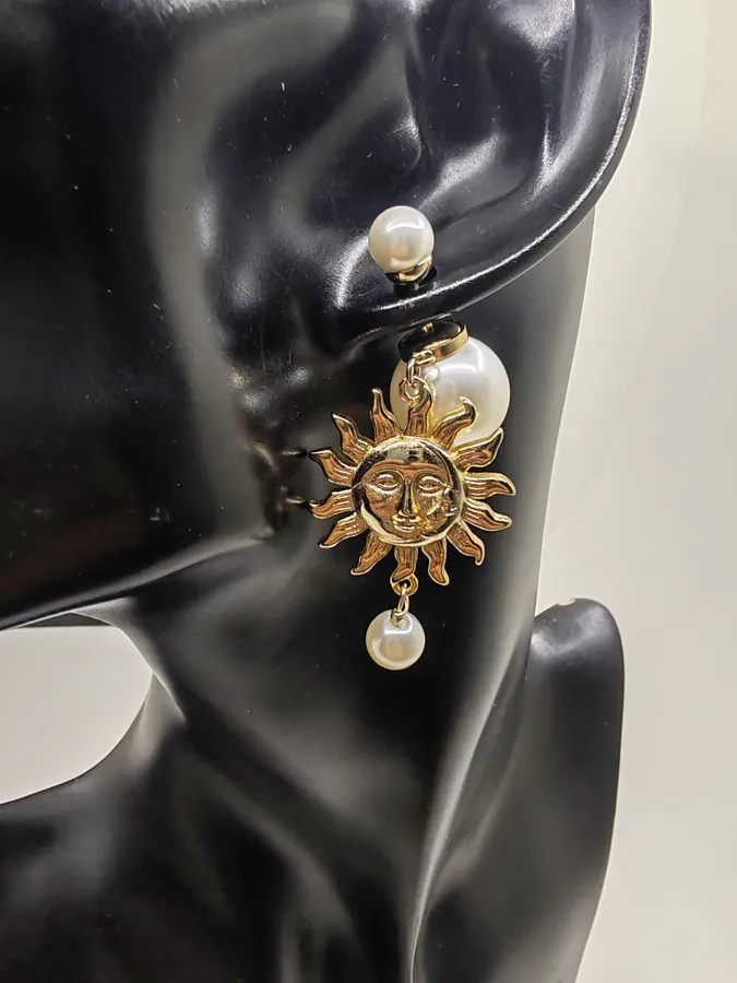 D*or Latest Pearl Smile Earrings